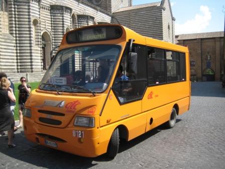 Tiny yellow bus