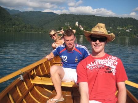 Rowing on Bled Lake