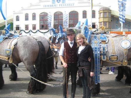 Clare and the beer horses